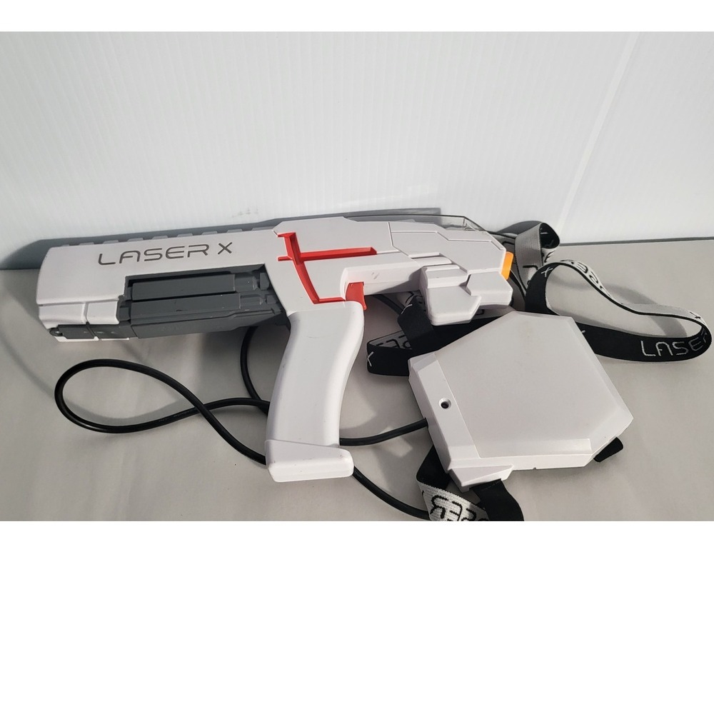 Laser X Single Laser Tag Gaming Blaster Gun with Receiver White Red - Picture 5 of 6